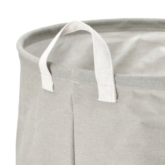 丸形 ランドリーバスケット(ライトグレー LY01) 6枚目画像