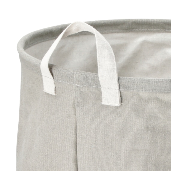 丸形 ランドリーバスケット(ライトグレー LY01) 6枚目画像