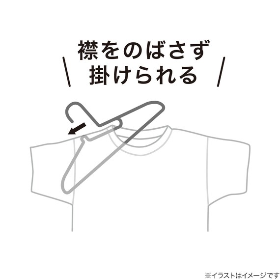 掛けやすい洗濯ハンガー 5本組(HS05) 2枚目画像