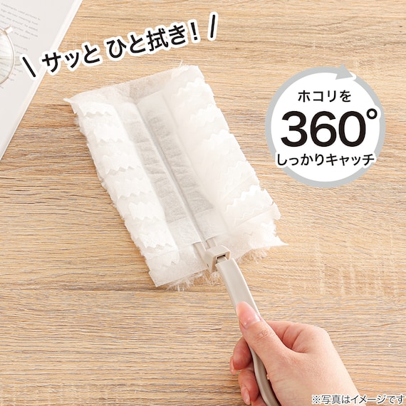折り畳みハンディダスター 替えシート5枚付き(SO002) 2枚目画像