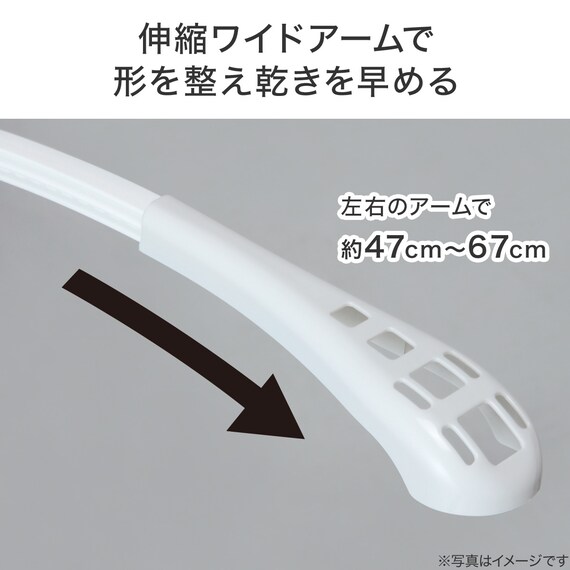 乾きやすい ワンタッチ取り込み パーカーハンガー 5枚目画像