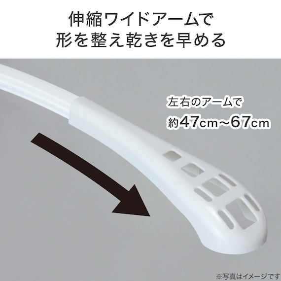 乾きやすい ワンタッチ取り込み パーカーハンガー 5枚目画像