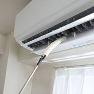 柄が伸びるエアコン清掃モップ