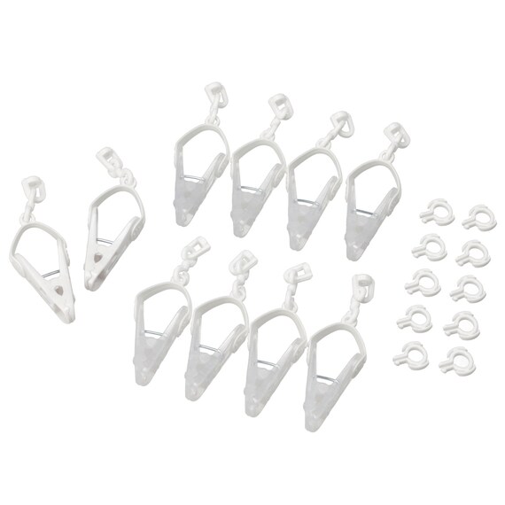 簡単取り込みアルミ角ハンガー用 替えピンチ(10P ホワイト) 1枚目画像