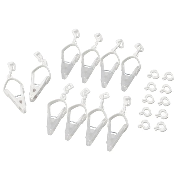簡単取り込みアルミ角ハンガー用 替えピンチ(10P ホワイト) 1枚目画像
