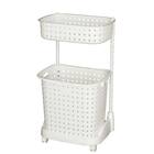 ランドリーバスケット 2段(JE ホワイト) 1枚目画像