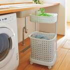 ランドリーバスケット 2段(JE ホワイト) 2枚目画像