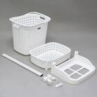 ランドリーバスケット 2段(JE ホワイト) 5枚目画像