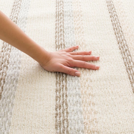 洗えるコットン入りラグ(130x185 BE SR06) 7枚目画像