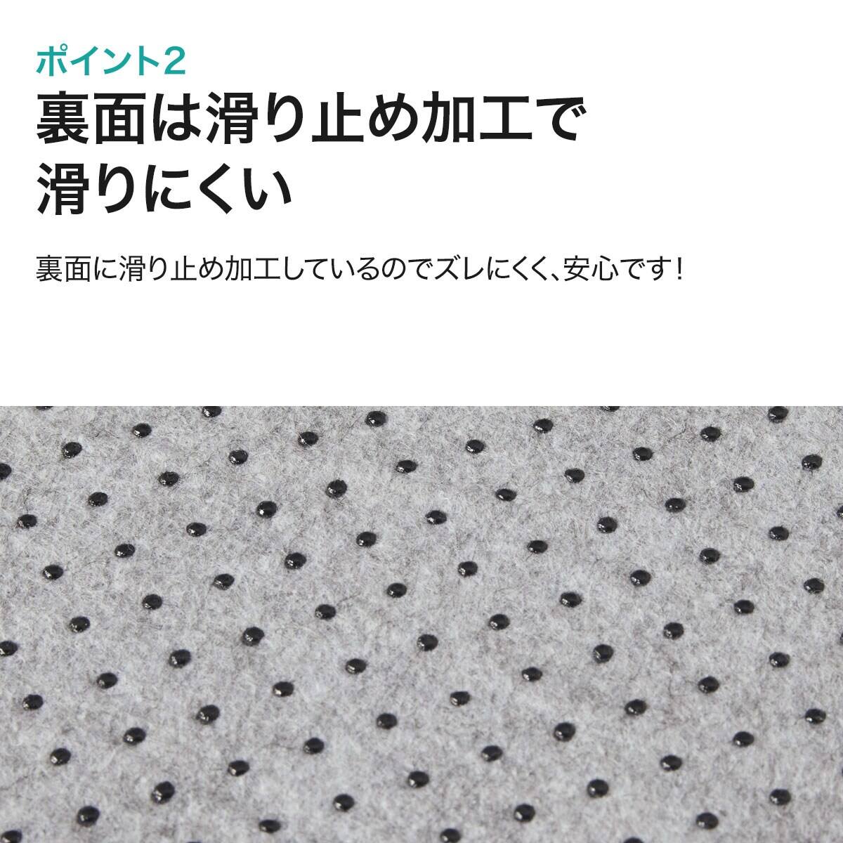 洗えるコットン入りラグ(185x185 BE SR06)+ラグパッドセット | ニトリ