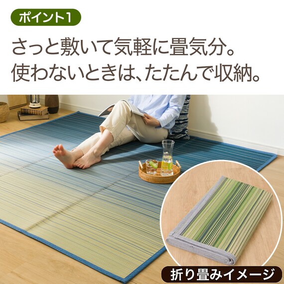 い草ラグ(gd 180X180cm BL g) 3枚目画像