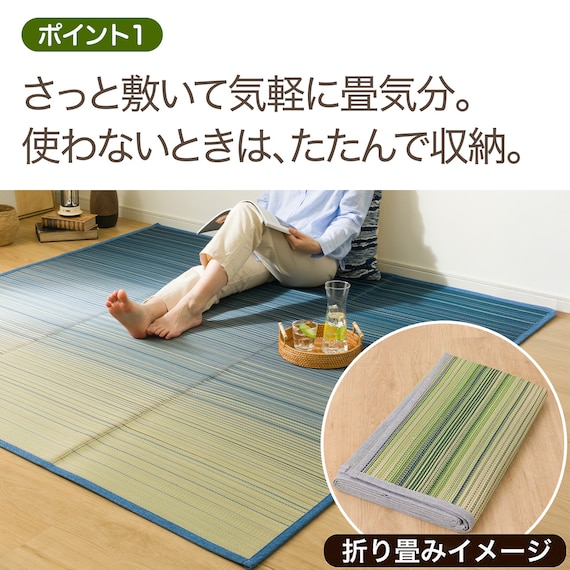 い草ラグ(gd 180X180cm BL g) 3枚目画像