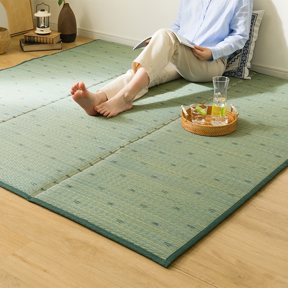 15mmウレタン入りい草ラグ(ld 180X240cm g) 2枚目画像