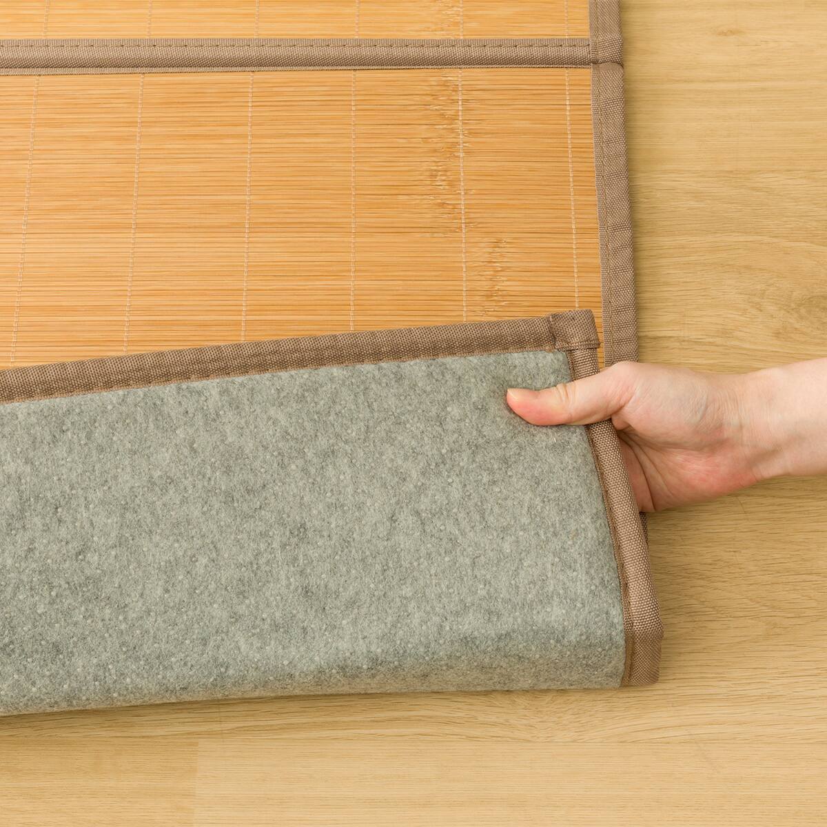 ニトリ　竹ラグ　夏用カーペット　10mmウレタン入り　幅180×奥行 240 10mmウレタン入り 接触冷感 竹ラグ(ppr 180X240cm BR g) | ニトリ