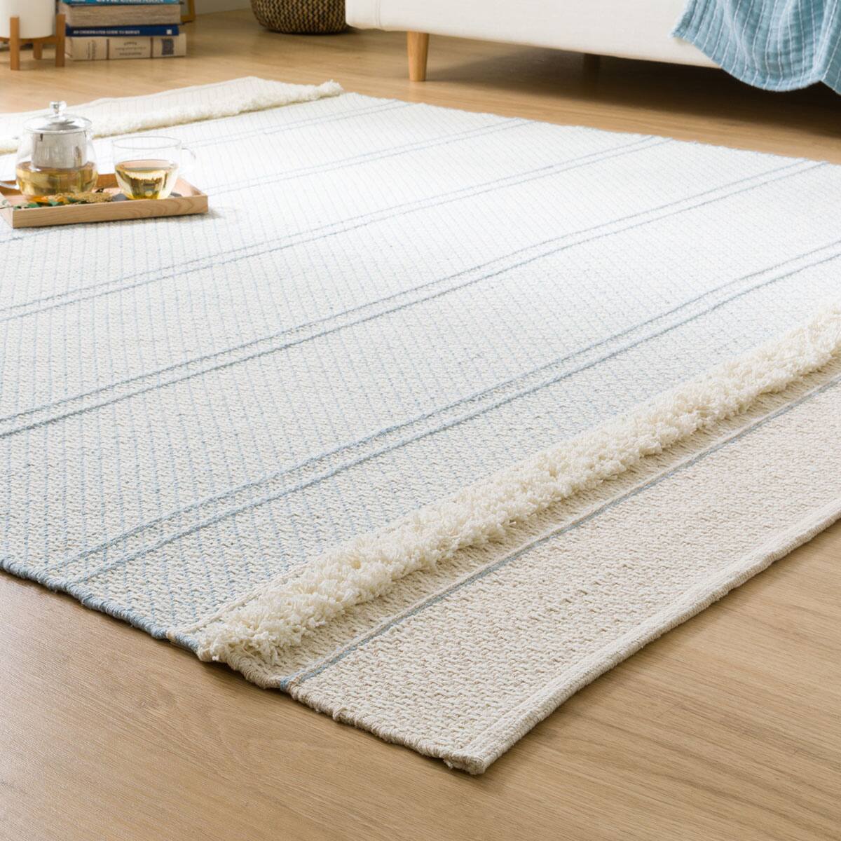 インド綿使用 コットンラグ(sp 100X140 BL g) | ニトリネット【公式