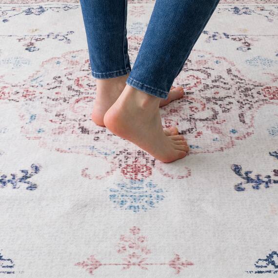 洗濯できる短毛ラグ(140X200 DP01) 7枚目画像