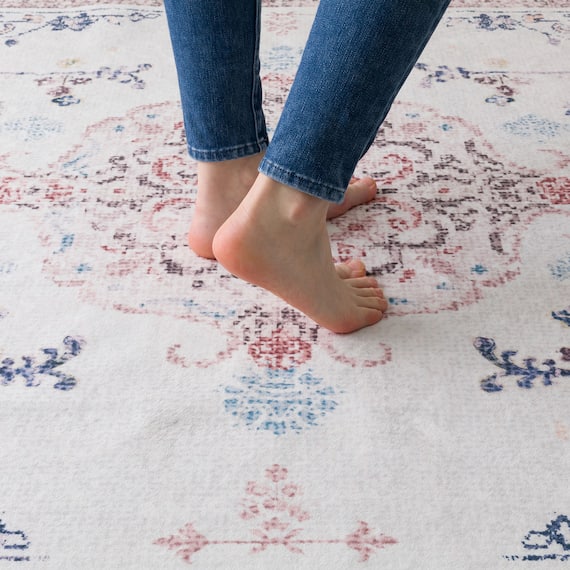 洗濯できる短毛ラグ(140X200 DP01) 7枚目画像