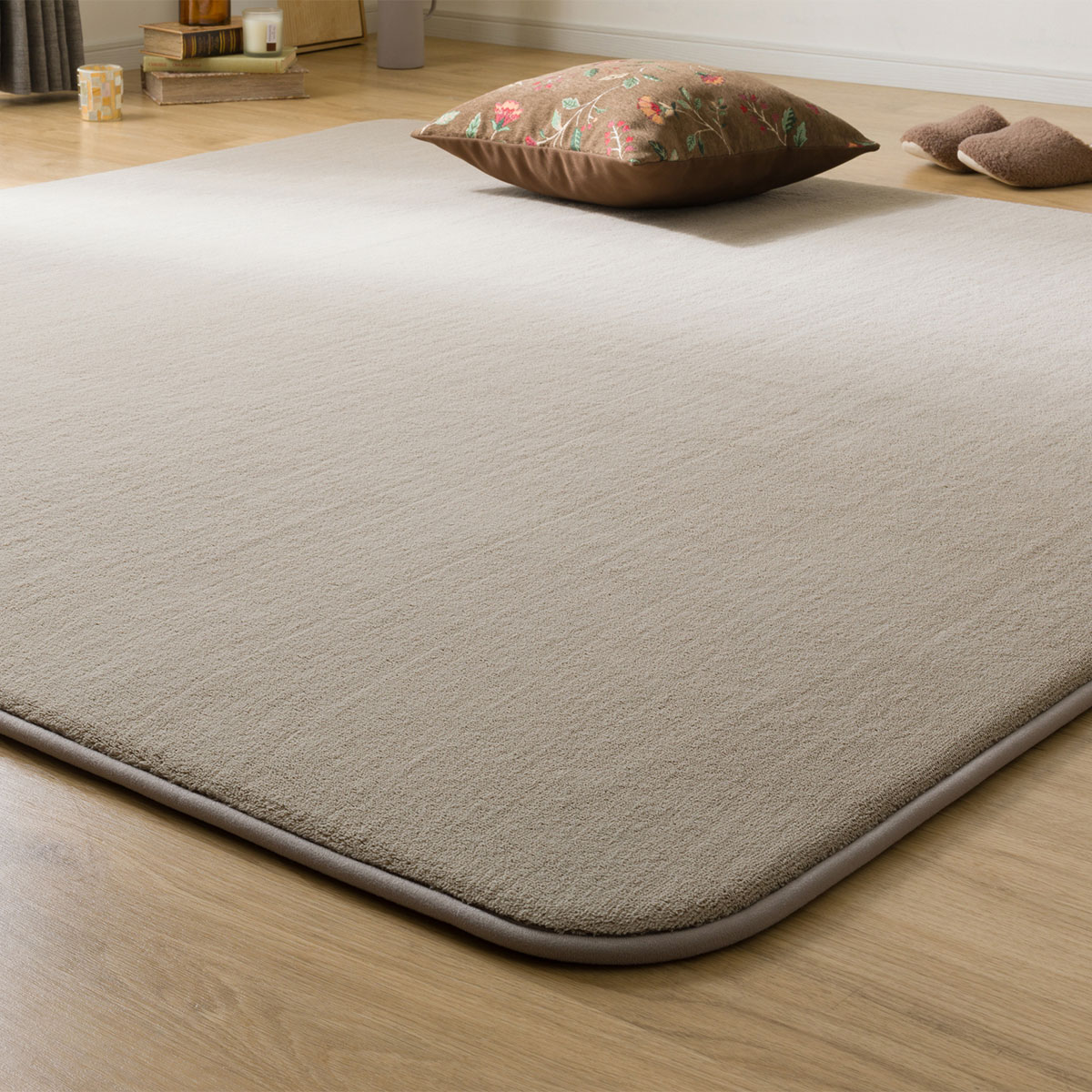 ニトリ★Nウォーム 15mmウレタン入りラグ 185x185cm 15mmウレタン入り 保温+吸湿発熱+蓄熱+防汚+防音ラグ(Nウォーム
