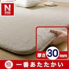 極厚30mmウレタン入り 保温+吸湿発熱+蓄熱+防汚+防音ラグ(NウォームWSP LMOc200X280 MX14) 2枚目画像