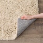 ほこりが取れやすいシャギーラグ(160X230 BE SR008) 9枚目画像