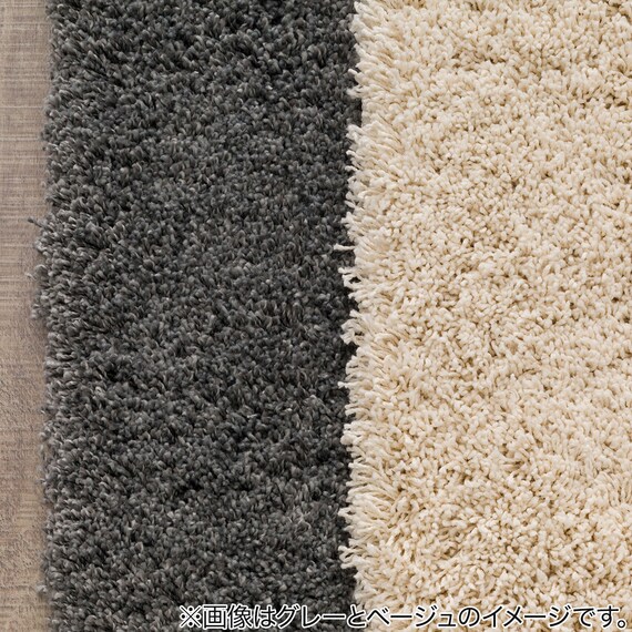 ほこりが取れやすいシャギーラグ(160X230 BE SR008) 16枚目画像