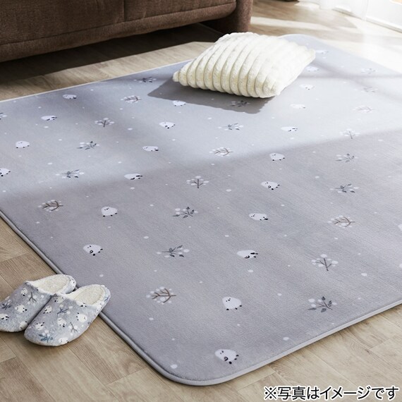 10mmウレタン入り保温+吸湿発熱+蓄熱ラグ(200X240 グレー cDA03) 3枚目画像