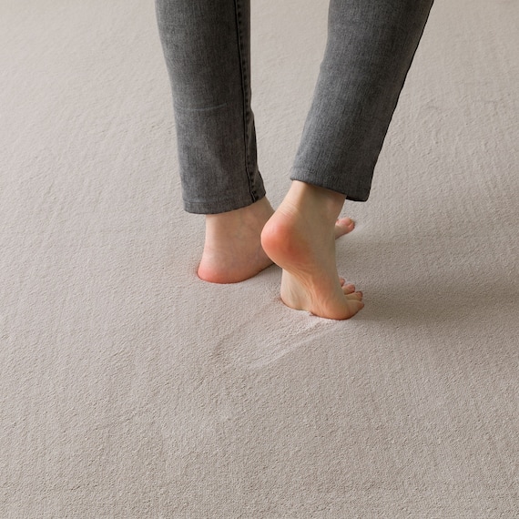 15mmウレタン入り保温+吸湿発熱+蓄熱+防汚ラグ(130X185 ライトモカ cDA04) 14枚目画像