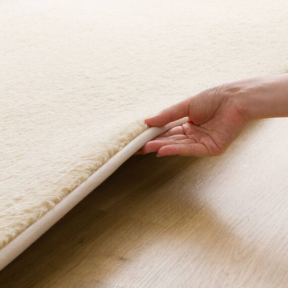 15mmウレタン入り保温+吸湿発熱+蓄熱+防汚ラグ(ラメ130X185ベージュ cDA05) 18枚目画像