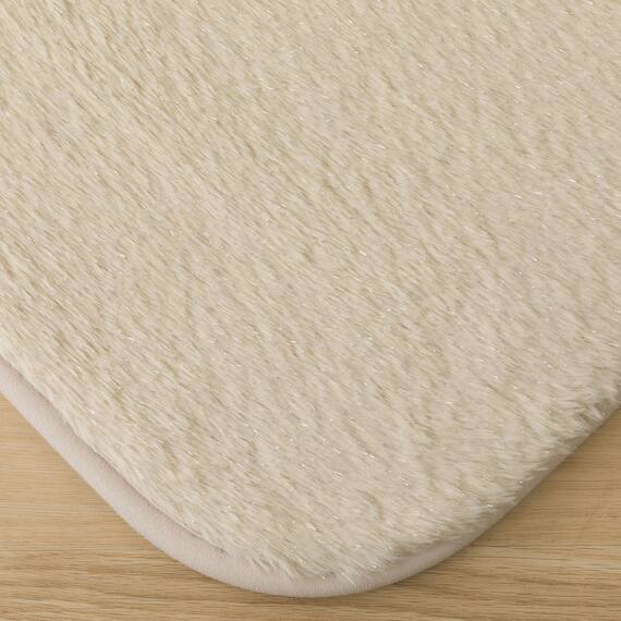 15mmウレタン入り保温+吸湿発熱+蓄熱+防汚ラグ(ラメ130X185ベージュ cDA05) 19枚目画像