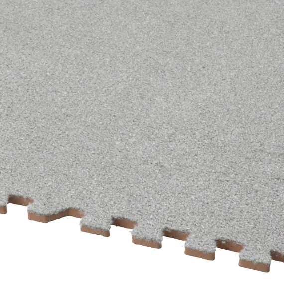 洗えるジョイントマット(グレー 9枚セット ふち付き VJ01) 3枚目画像