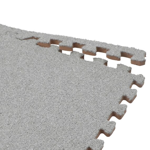 洗えるジョイントマット(グレー 9枚セット ふち付き VJ01) 4枚目画像