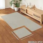 洗えるジョイントマット(モカ 8枚セット ふち付き VJ01) 2枚目画像