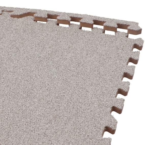 洗えるジョイントマット(モカ 8枚セット ふち付き VJ01) 4枚目画像