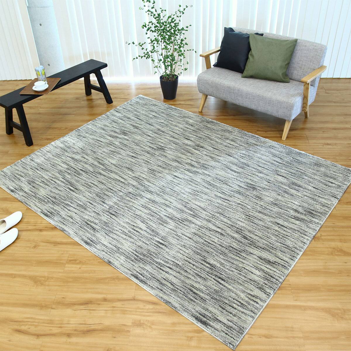 防ダニ抗菌防臭防炎ラグ 190x190cm (SRL2 GR) | ニトリネット【公式