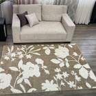 通年使えるラグHOT&COOL(花柄ベージュ)130×190 1枚目画像