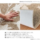 通年使えるラグHOT&COOL(花柄ベージュ)190×190 7枚目画像