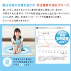 通年使えるラグHOT&COOL(花柄グリーン)190×190 3枚目画像