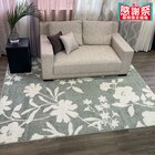 通年使えるラグHOT&COOL(花柄グリーン)190×240 1枚目画像