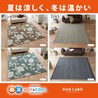 通年使えるラグHOT&COOL(ベージュ)130×190 5枚目画像
