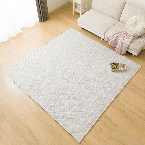 洗えるキルトラグ Dプレーン(130X185 グレー gST2) 1枚目画像