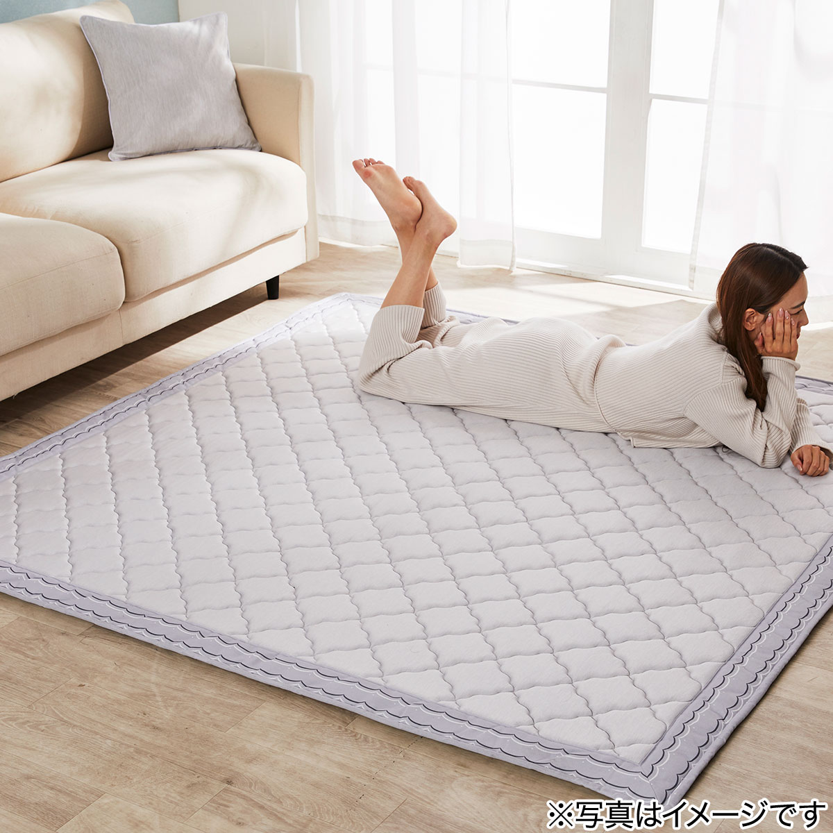 こちら専用になりました。ニトリ アクセントラグ Nジーク　グレー　160×235 アクセントラグ (Nジーク 160X235) ニトリ 【玄関先迄納品】