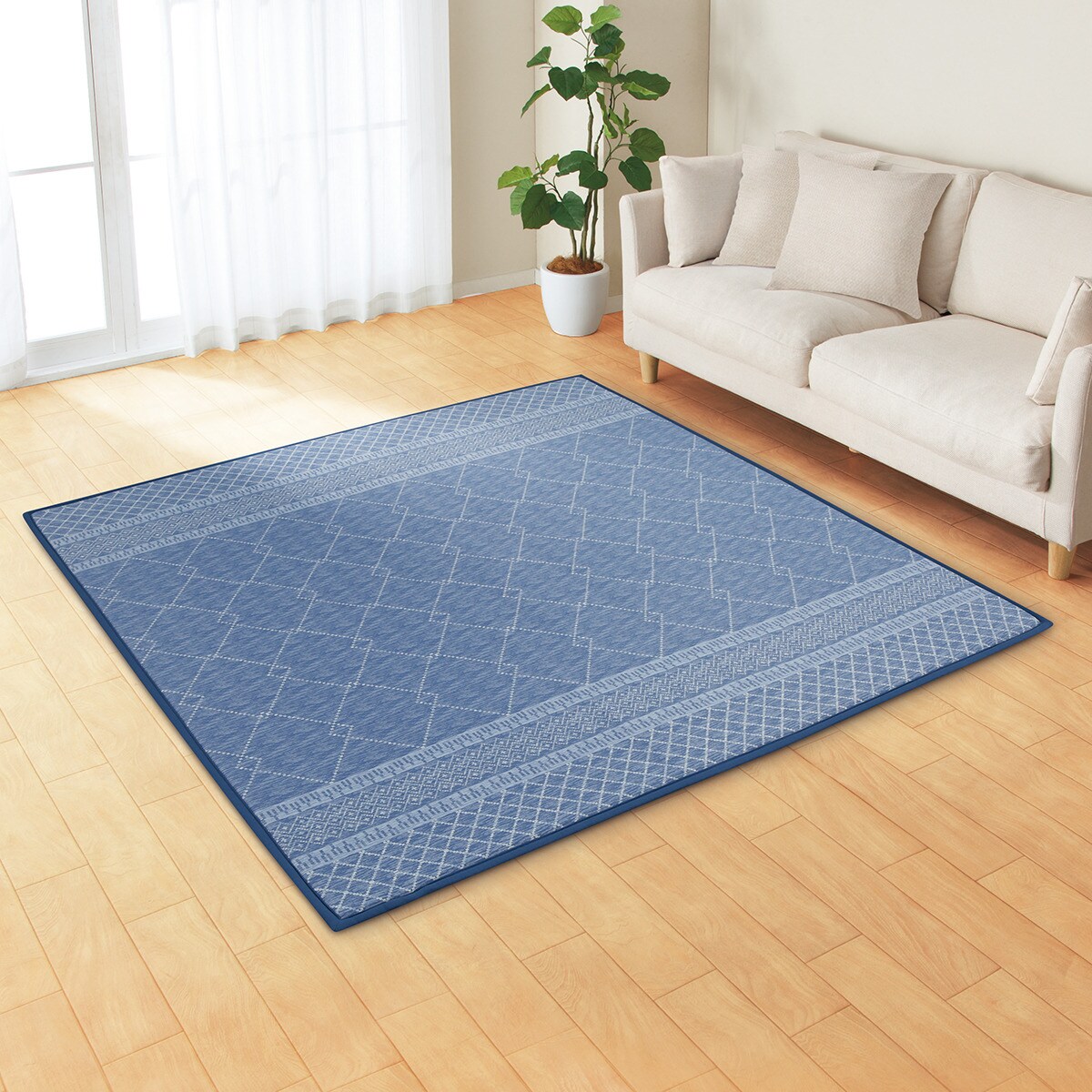 15mmウレタン入り 接触冷感+防汚加工ラグ(NクールSPgTi BL MX35