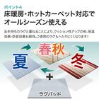 【2点セット】15mmウレタン入りラグ(NクールWSPg GY MX40 130X185)+ラグパッド 6枚目画像