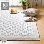 【2点セット】15mmウレタン入りラグ(NクールWSPg GY MX40 130X185)+ラグパッド 8枚目画像