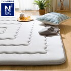 極厚50mmウレタン入り 接触冷感+防汚加工+防音ラグ(NクールSPgMPL GY 185X185) 1枚目画像