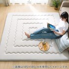 極厚50mmウレタン入り 接触冷感+防汚加工+防音ラグ(NクールSPgMPL GY 185X185) 8枚目画像