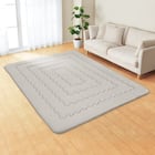 極厚50mmウレタン入り 接触冷感+防汚加工+防音ラグ(NクールSPgMPL GY 185X240) 2枚目画像