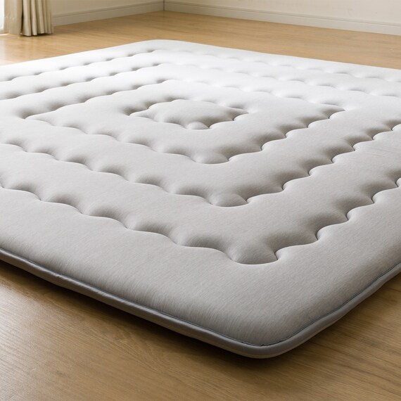 極厚50mmウレタン入り 接触冷感+防汚加工+防音ラグ(NクールSPgMPL GY 185X240) 9枚目画像