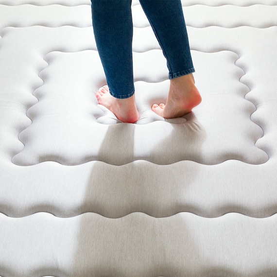 極厚50mmウレタン入り 接触冷感+防汚加工+防音ラグ(NクールSPgMPL GY 185X240) 11枚目画像