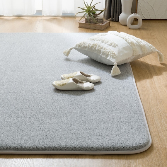 極厚30mmウレタン入り 防汚加工+防ダニ加工+防音ラグ(130X185 GY PL04) 1枚目画像